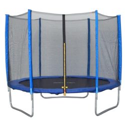   Capetan® Exit 244cm átm  védőhálós trambulin - kisgyermekekre optimalizált alacsony ugrálófelületmagasságú kivitel