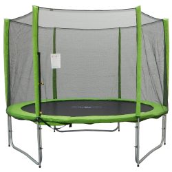   Capetan® Selector Lime 487 cm 160Kg terhelhetőséggel - hosszú védőháló tartóoszlopokkal, extra megerősített váz rögzítő T elemmel kialakított, kiemelkedően magas védőhálóval - kültéri prémium trambulin vastag szivaccsal , 89 cm magas ugrálófelülette