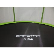 Capetan® Selector Lime 457 cm 180Kg terhelhetőséggel - hosszú védőháló tartóoszlopokkal, extra megerősített váz rögzítő T elemmel kialakított, kiemelkedően magas védőhálóval - kültéri prémium trambulin vastag szivaccsal , 89 cm magas ugrálófelülette