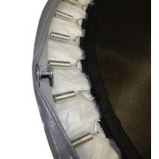 Capetan® Fit Fly Silver To Fold összecsukható 122cm trambulin, ezüst szürke rugóvédő szivaccsal, 100kg terhelhetőség