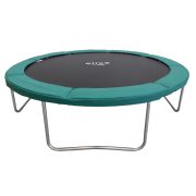 Capetan® Olive 305 cm átm. 4 w lábbal 8 hálótartó oszloppal rendelkező kültéri Luxus trambulin szett védőhálóval, 160Kg teherbírással, 64db rugóval - A megnövelt számú láb és rugó miatt  a legstabilabb trambulin