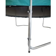Capetan® Olive 305 cm átm. 4 w lábbal 8 hálótartó oszloppal rendelkező kültéri Luxus trambulin szett védőhálóval, 160Kg teherbírással, 64db rugóval - A megnövelt számú láb és rugó miatt  a legstabilabb trambulin