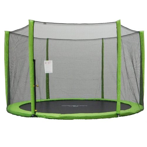 Capetan® 244cm trambulinhoz külsőhálós védőháló cca.152-155cm hálómagasságú Lime trambulinokhoz ajánlott, neon színű oszlop takaró kialakítás 6 oszlopos modellekhez